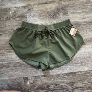 Free People Olive Green Women's Shorts